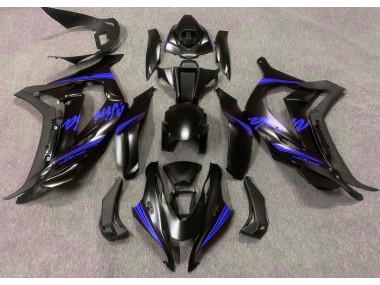 Satin Black & Blue 2016-2019 ZX10R Motorcycle Fairings