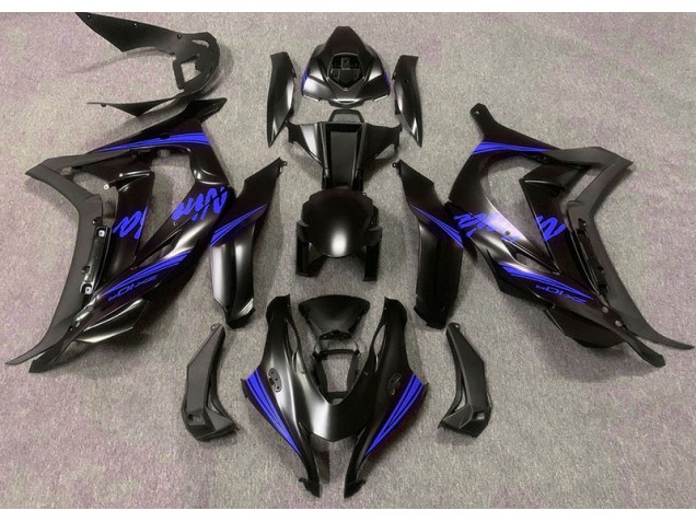 Satin Black & Blue 2016-2019 ZX10R Motorcycle Fairings