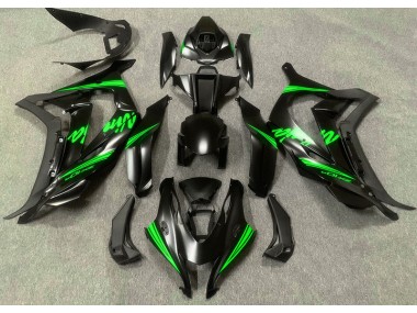 Satin Black & Green 2016-2019 ZX10R Motorcycle Fairings