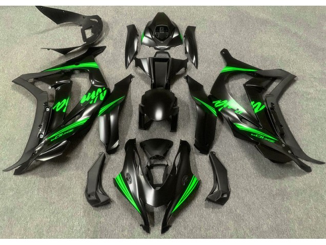 Satin Black & Green 2016-2019 ZX10R Motorcycle Fairings
