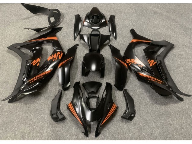 Satin Black & Orange 2016-2019 ZX10R Motorcycle Fairings