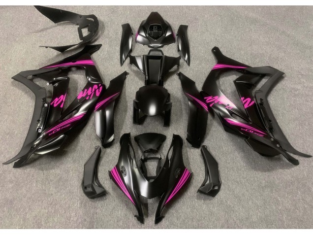 Satin Black & Pink 2016-2019 ZX10R Motorcycle Fairings