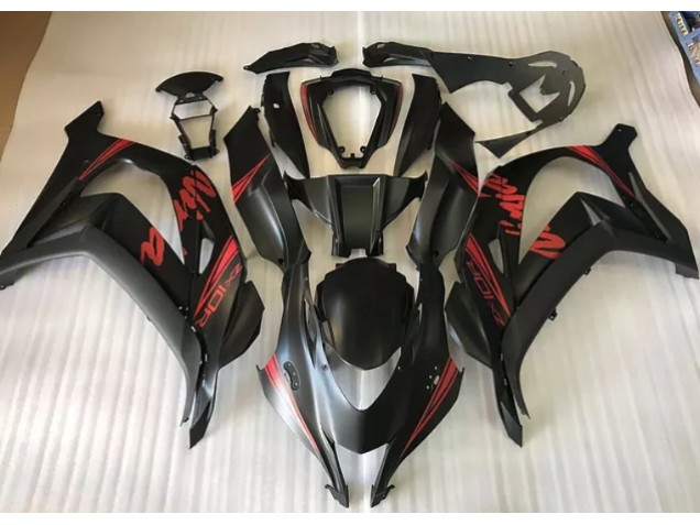 Satin Black & Red 2016-2019 ZX10R Motorcycle Fairings