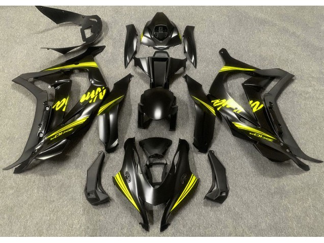 Satin Black & Yellow 2016-2019 ZX10R Motorcycle Fairings