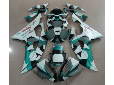 Seafoam Green Snow Camo 2008-2016 R6 Motorcycle Fairings