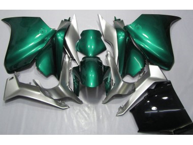 Seafoam Green and Silver 2010-2013 VFR1200 Motorcycle Fairings