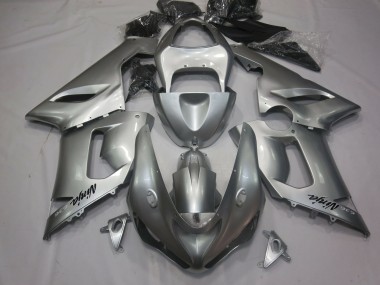 Silver 2005-2006 ZX6R Motorcycle Fairings