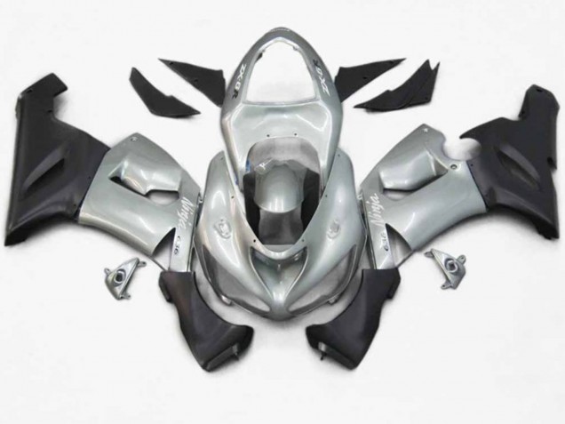 Silver Black Matte 2005-2006 ZX6R Motorcycle Fairings