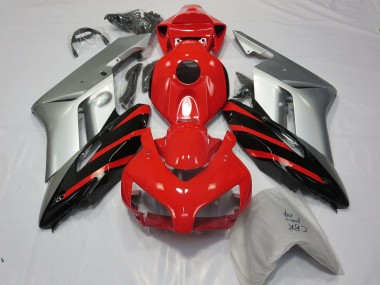 Silver Red and Black 2004-2005 CBR1000RR Motorcycle Fairings
