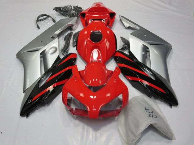 Silver Red and Black 2004-2005 CBR1000RR Motorcycle Fairings
