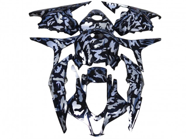 Silver Snow Camo 2009-2012 CBR600RR Motorcycle Fairings