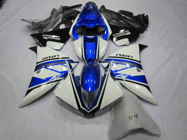 Silver White Yamalube 2012-2014 R1 Motorcycle Fairings