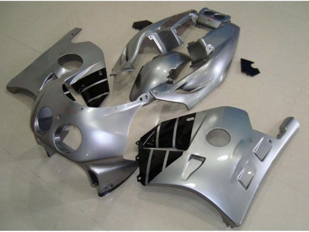 Silver and Black 1990-1998 CBR250RR Motorcycle Fairings