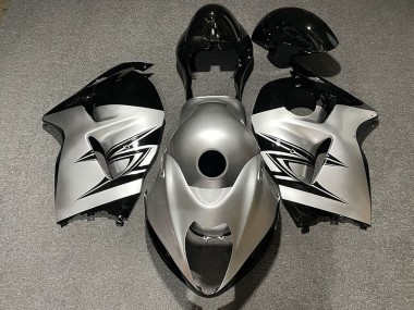 Silver and Black 1997-2007 GSXR 1300 Hayabusa Motorcycle Fairings