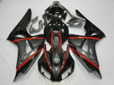 Silver and Black 2006-2007 CBR1000RR Motorcycle Fairings