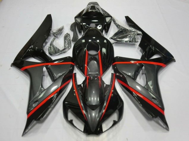 Silver and Black 2006-2007 CBR1000RR Motorcycle Fairings