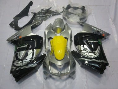 Silver and Black 2008-2012 Ninja 250 Motorcycle Fairings