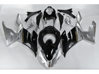 Silver and Black 2018-2023 Ninja 400 Motorcycle Fairings
