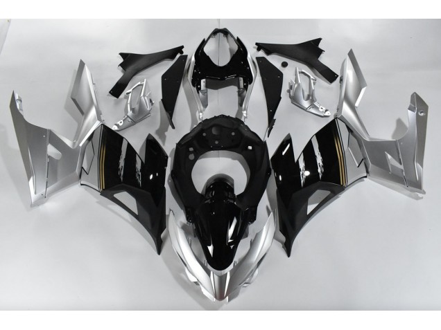 Silver and Black 2018-2023 Ninja 400 Motorcycle Fairings