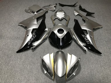 Silver and Black Custom 2008-2016 R6 Motorcycle Fairings