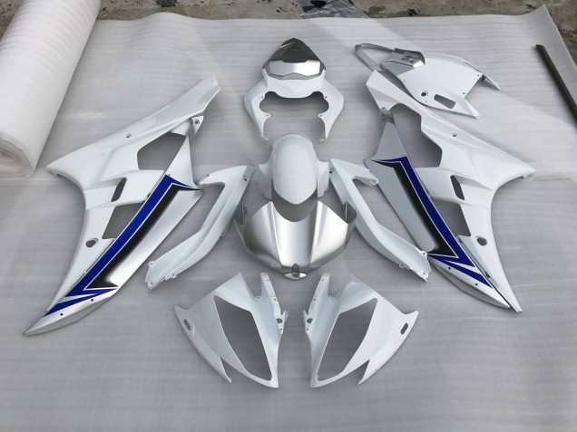 Silver and Blue 2006-2007 R6 Motorcycle Fairings