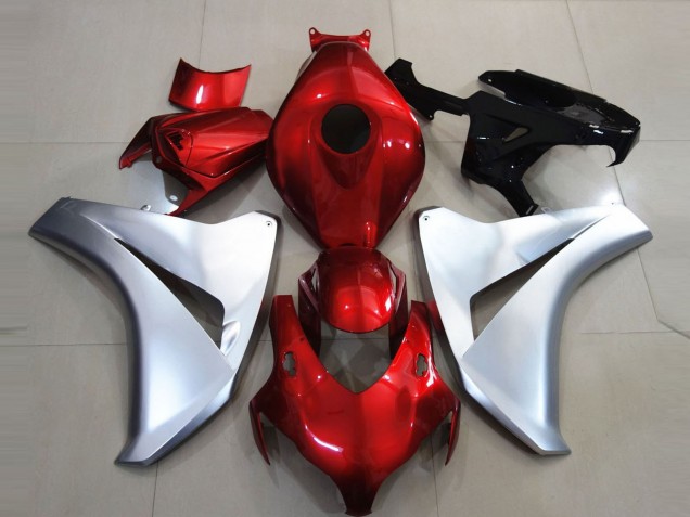 Silver and Candy Apple 2008-2011 CBR1000RR Motorcycle Fairings