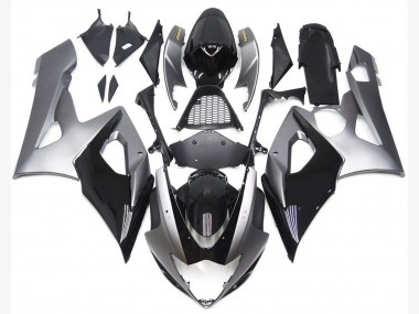 Silver and Gloss Black Style 2005-2006 GSXR 1000 Motorcycle Fairings