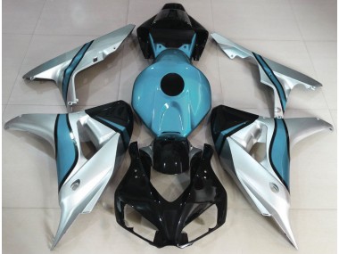 Silver and Light Blue Custom 2006-2007 CBR1000RR Motorcycle Fairings