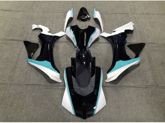 Sky Blue Black and White 2015-2019 R1 Motorcycle Fairings
