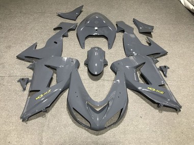 Smooth Grey & Yellow 2006-2007 ZX10R Motorcycle Fairings