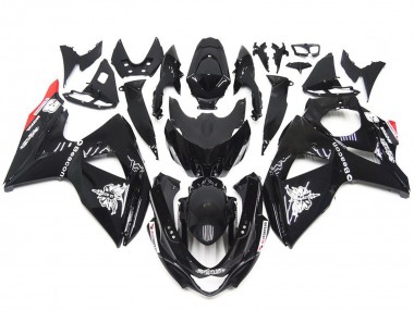Solid Gloss Black Red style 2009-2016 GSXR 1000 Motorcycle Fairings
