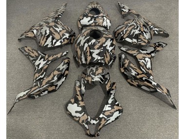 Tan and Silver Camo 2009-2012 CBR600RR Motorcycle Fairings