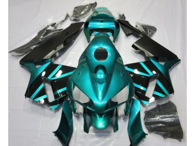 Teal & Gloss Black Design 2005-2006 CBR600RR Motorcycle Fairings