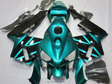 Teal & Gloss Black Design 2005-2006 CBR600RR Motorcycle Fairings