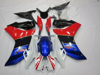 Tri Color Gold Stripe 2011-2012 CBR600F Motorcycle Fairings