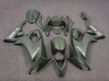 US Army Matte Green 2008-2010 ZX10R Motorcycle Fairings