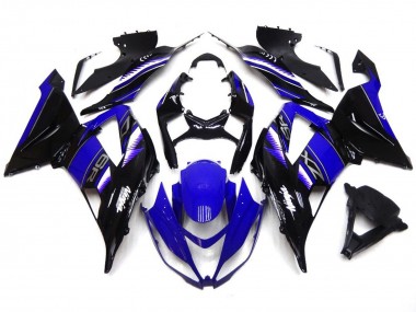 Vibrant Deep Blue and Black 2013-2018 ZX6R Motorcycle Fairings