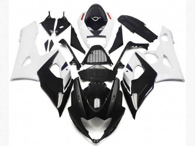 Vibrant Gloss Blue and Matte Black 2005-2006 GSXR 1000 Motorcycle Fairings