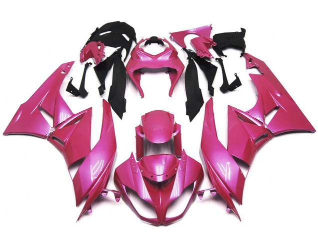 Vibrant Gloss Pink 2009-2012 ZX6R Motorcycle Fairings