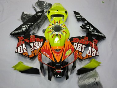 Vibrant Yellow Rossi 2005-2006 CBR600RR Motorcycle Fairings