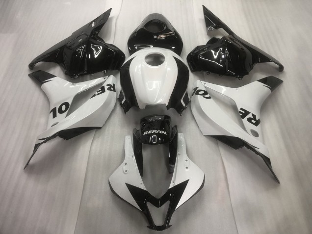 White / Black Repsol Plain 2009-2012 CBR600RR Motorcycle Fairings