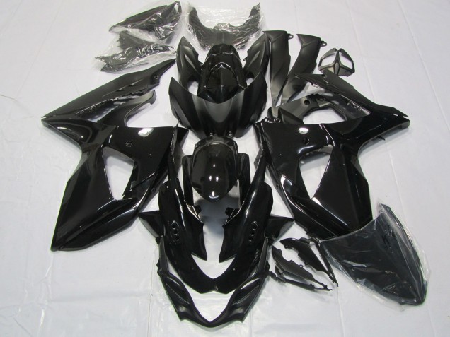 White Black and Blue 2009-2016 GSXR 1000 Motorcycle Fairings