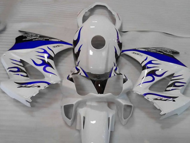 White Blue Flame 2002-2012 VFR800 Motorcycle Fairings