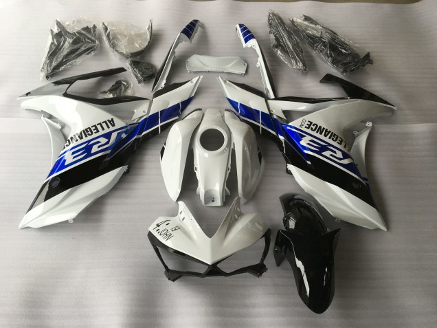 White Blue and Black 2015-2018 R3 Motorcycle Fairings
