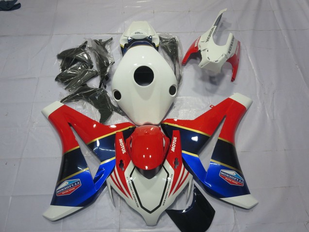 White Blue and Red 2008-2011 CBR1000RR Motorcycle Fairings