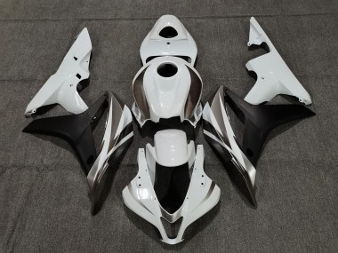 White Graphite and Black 2007-2008 CBR600RR Motorcycle Fairings