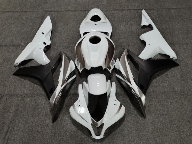 White Graphite and Black 2007-2008 CBR600RR Motorcycle Fairings