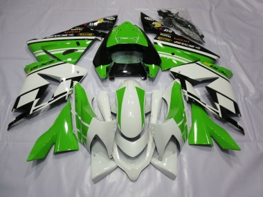 White Green 2004-2005 ZX10R Motorcycle Fairings