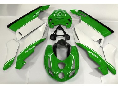 White Green and Black 2003-2004 Ducati 749 999 Motorcycle Fairings