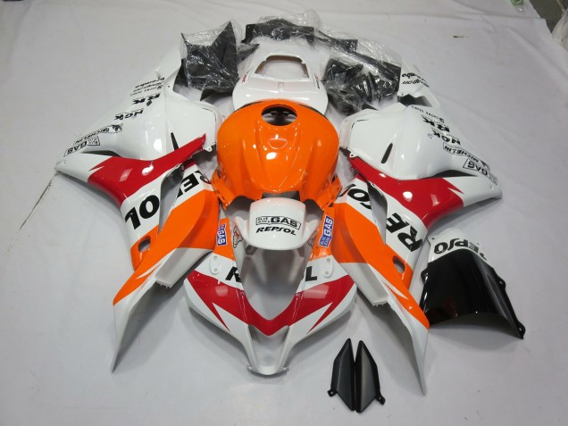 White Orange Repsol 2009-2012 CBR600RR Motorcycle Fairings